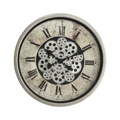 Horloge ronde mécanisme apparent 46x46x8,5cm EMDE