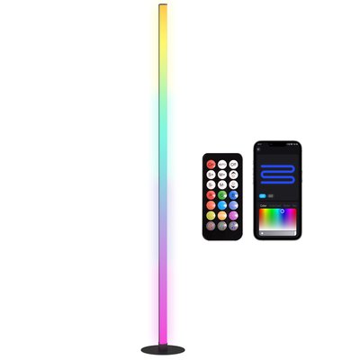 Lampadaire LED RGBIC 16 millions de couleurs avec contrôle APP et télécommande HOMCOM