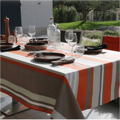 Nappe plastifiée à rayures extérieure SUD ETOFFE