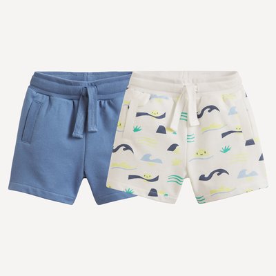 Lot de 2 shorts en molleton imprimé LA REDOUTE COLLECTIONS
