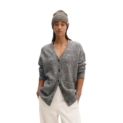 Cardigan long et ample en un mélange douillet de coton bio et de laine d'alpaga MARC O'POLO