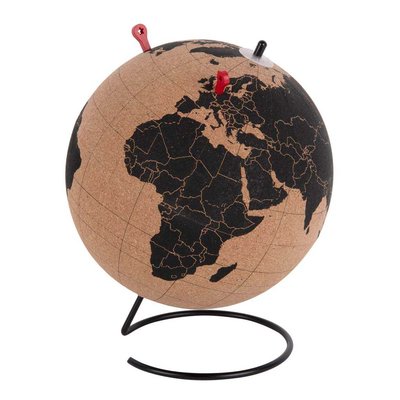 Globe terrestre en liège World 20 x 25 cm PRESENT TIME