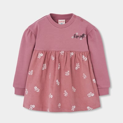 Robe fille en molleton imprimée fleurs BOBOLI