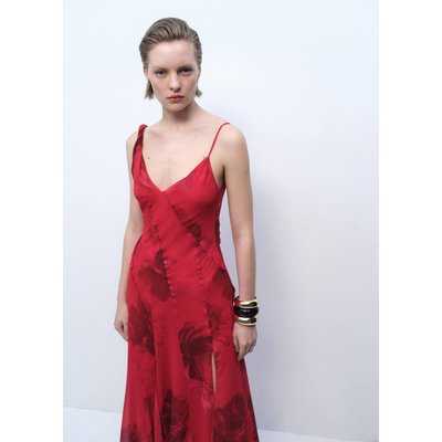 Robe asymétrique florale MANGO