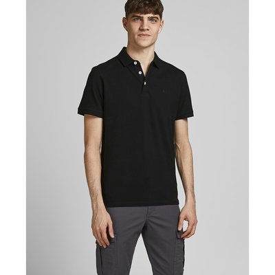 Polo de mangas curtas, em malha piqué JACK & JONES