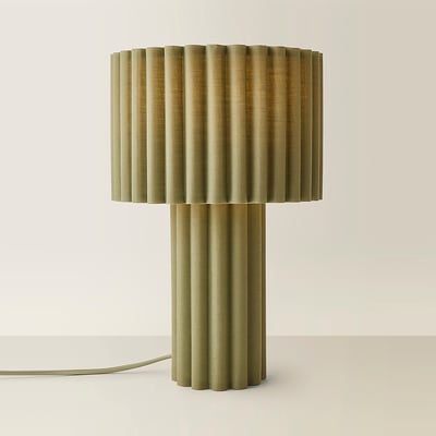 Lucinda Colour Drench Ribbed Full Fabric Table Lamp SO'HOME