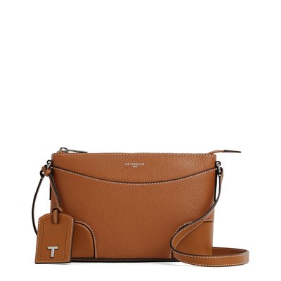 Sac bandoulière petit en cuir grainé et lisse ROMY LE TANNEUR