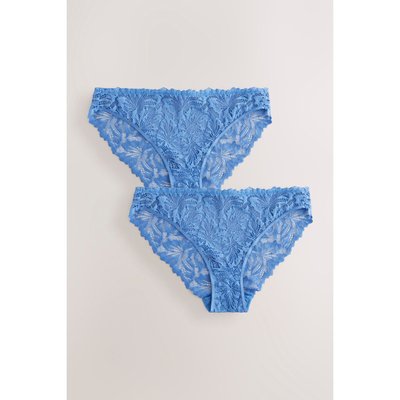 Culotte échancrée en dentelle, lot de 2 NEXT