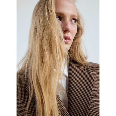 Blazer pied-de-poule revers MANGO