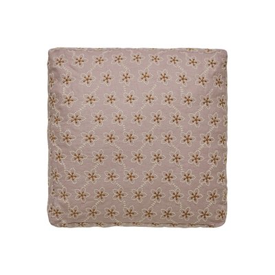 Housse de coussin brodée en lin, Made in France, FLEURS ALEXANDRE TURPAULT