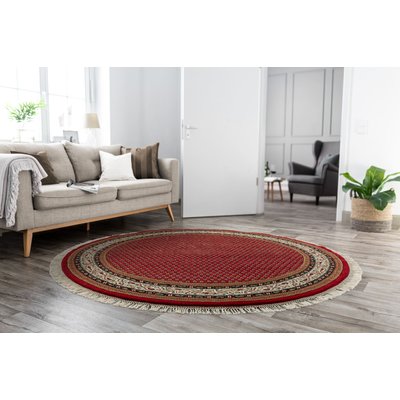 Tapis d'Orient rond noué à la main en Mir Design - Chandi THEKO