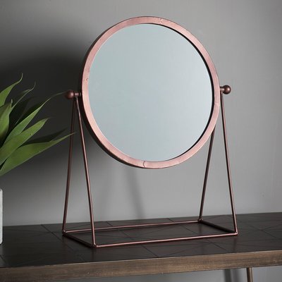 36 x 44cm Copper Industrial Style Vanity Mirror SO'HOME