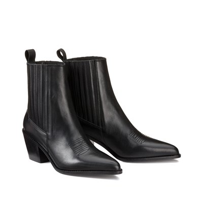 Bottine noir femme talon epais store