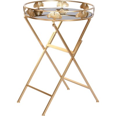 Table d'appoint en métal, plateau en verre RECOLLECTION