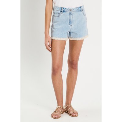 Short en jean détails dentelle CACHE CACHE