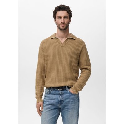 Pull-over polo maille structure MANGO MAN