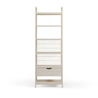 Étagère modulable 1 tiroir en métal et bois L60xH179,5cm - AQABA DRAWER
