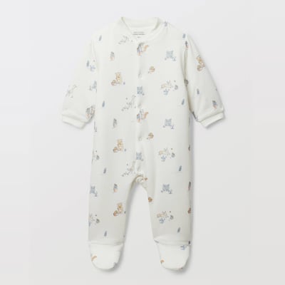 Surpyjama en molleton imprimé en coton BIO GOTS BOUT'CHOU
