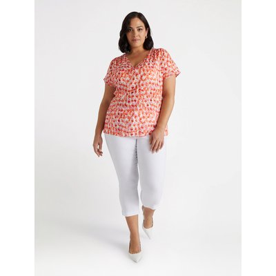 Blouse en viscose à imprimé ethnique estompé FIORELLA RUBINO