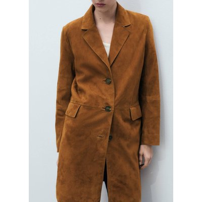 Manteau daim à revers MANGO