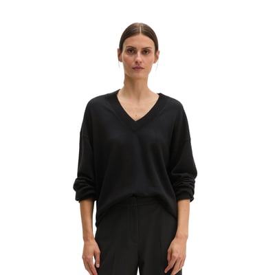 Pull à col en V ample en mélange de laine vierge douce MARC O'POLO