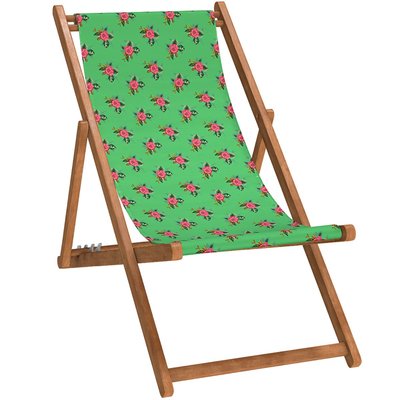 Chilienne hêtre lasuré et toile outdoor, ROSALIE VENT DE BOHÈME
