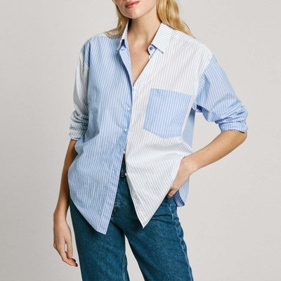 Chemise Oversize À Rauires En Popeline PEPE JEANS