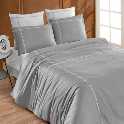 Parure housse de couette satin + 2 taies 50x70 cm PAVILLON ROYAL SENSEI MAISON