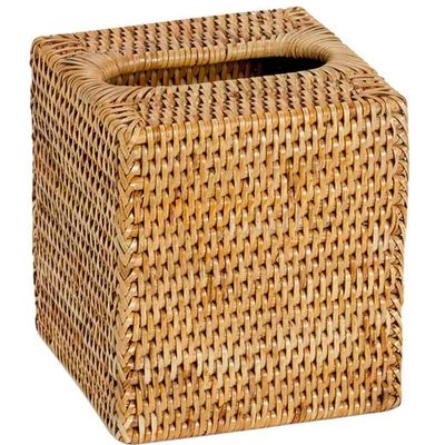 Boîte à mouchoirs carrée en rotin tressé WADIGA