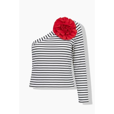 Top asymétrique, coupe ajustée, rayures ULLA POPKEN