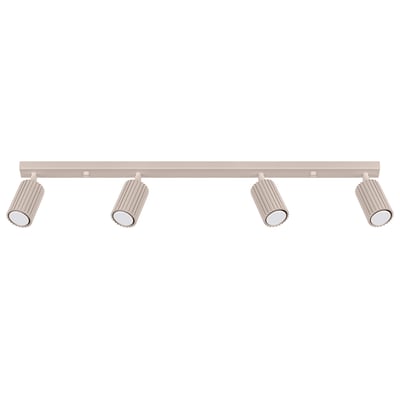 Plafonnier Aluminium Taupe GU10 4 Karbon EDEN