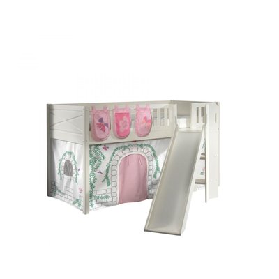 Scott Lit Mezzanine Toboggan et Rideau Birdy Ses 3 Sacs Rangement Assortis VIPACK