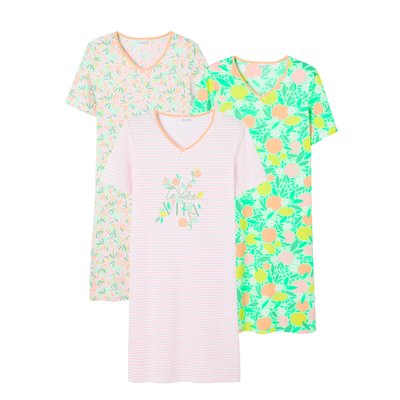 Chemises de nuit, 2 longueurs - Lot de 3 DAMART