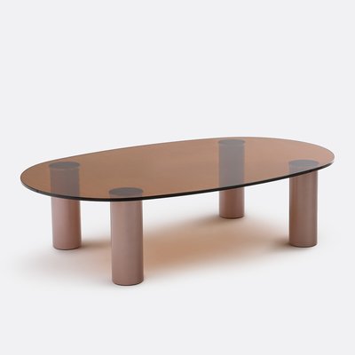 Table basse verre trempé métal fer brossé Madeline LA REDOUTE INTERIEURS