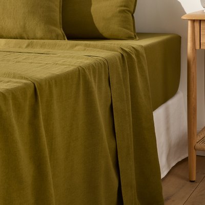 Bettlaken Marnie aus Baumwolle/gewaschenem Leinen LA REDOUTE INTERIEURS