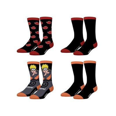 Lot de 4 Chaussette Naruto Shippuden coton FREEGUN