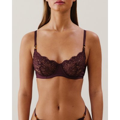 Soutien-gorge corbeille en dentelle marron clair MOCHALATIZ UNDIZ