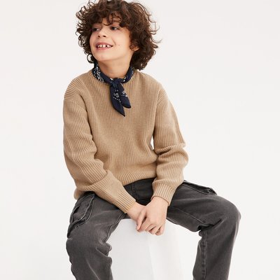 Pull col rond en grosse maille LA REDOUTE COLLECTIONS