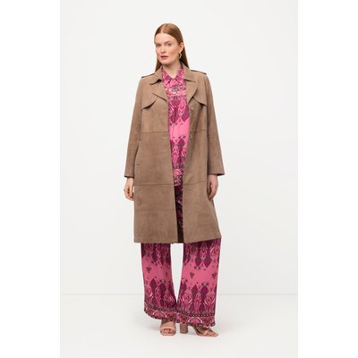 Trench-coat en cuir, daim, col à revers ULLA POPKEN