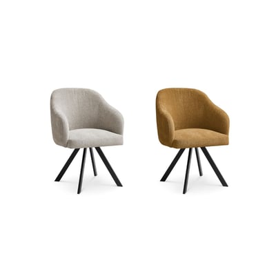 Lot de 2 chaises tissu texturé, SOPHIE BOBOCHIC