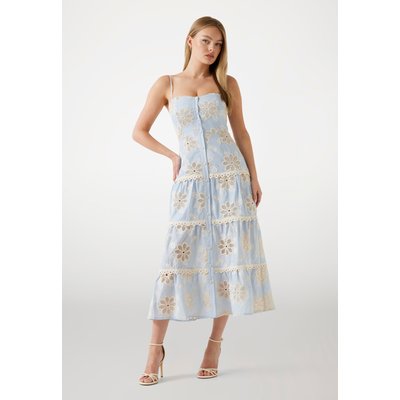 Robe Longue À Fleurs Brodées GUESS