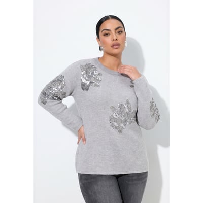Pull coupe Classic Fit, broderies florales ULLA POPKEN
