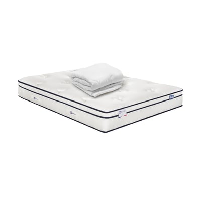 Matelas INEGALE 140x190 Hybride, ferme H27 + couette SIMMONS