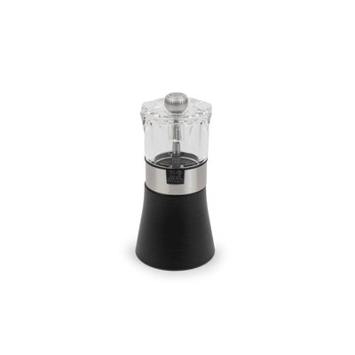 Moulin à sel manuel en bois, inox et acryl, noir mat, 12 cm Oslo PEUGEOT