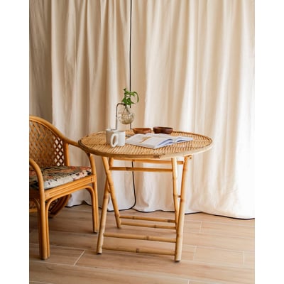 Table à manger en bambou pliable Romy N°1417 - Bon état DEBONGOUT