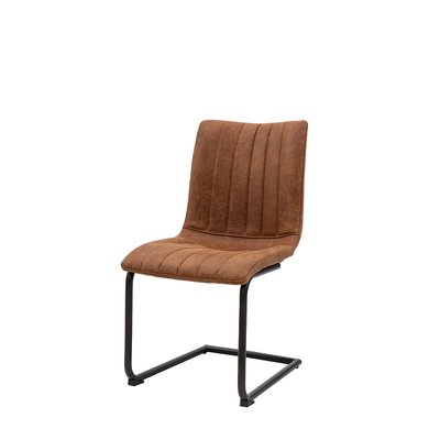 Darcy Retro Leather Cantilever Dining Chairs (Set of 2) SO'HOME