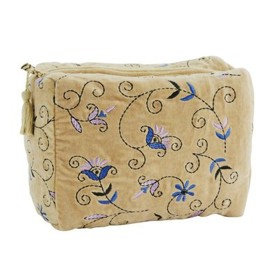 Trousse de toilette velours floral MADAM STOLTZ