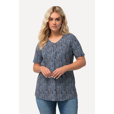 T-shirt à plis fantaisie. Col V et manches ULLA POPKEN