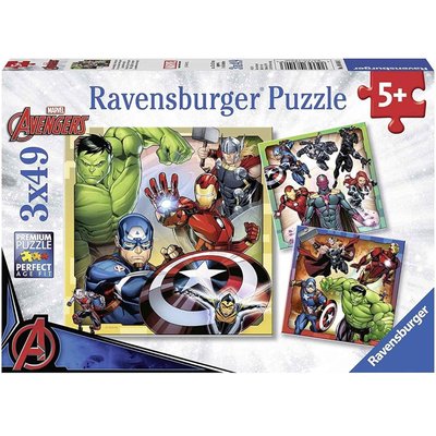 Puzzle Les puissants Avengers 3x49 pcs RAVENSBURGER