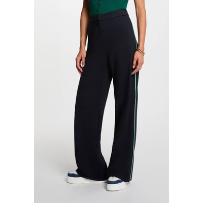 Pantalon large bandes côtés MORGAN